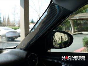 Alfa Romeo Giulia Interior A-Pillar Trim Set - Genuine Carbon Fiber Alfa Romeo Giulia Interior A-Pillar Trim Set - Genuine Carbon Fiber